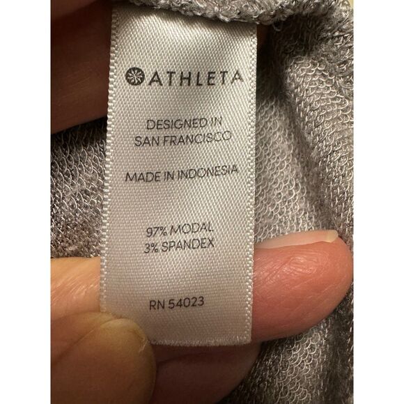 ATHLETA Short Sleeve Criss Cross Dress, Marl Grey, Heather Sz M - Picture 8 of 10